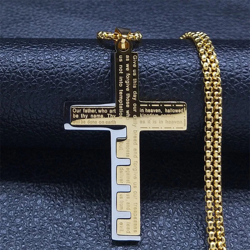 Cross Pendant Necklace golden