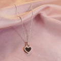 Black heart Necklace silver