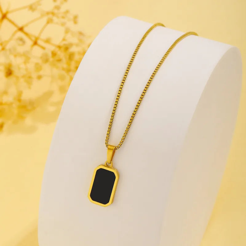 Black Square Pendent