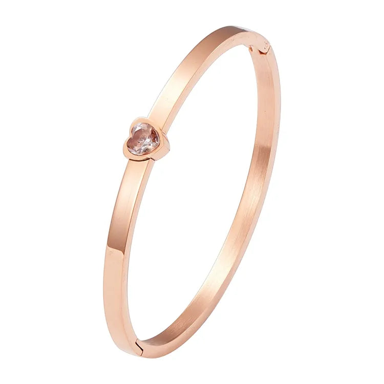 Pink Heart Bangle
