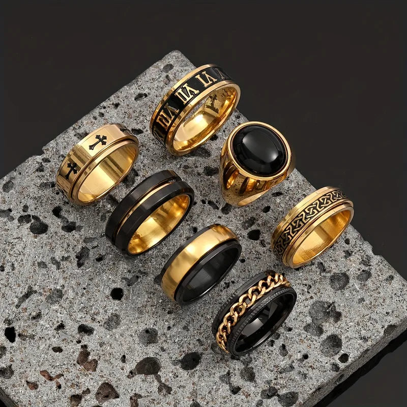 Stone Set 7 Ring